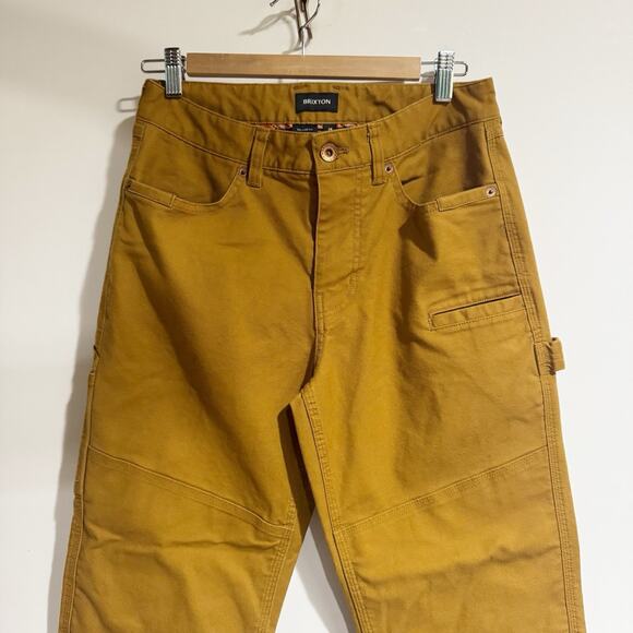 Brixton Men 28 BUILDERS CARPENTER STRETCH PANT Golden Brown - Picture 2 of 6